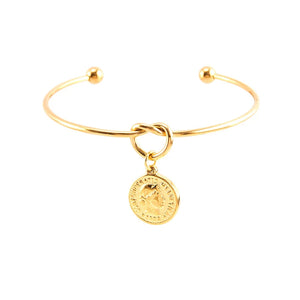 Knot Heart Bangle Stainless Steel Jewelry