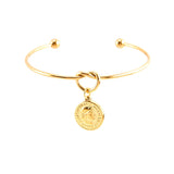 Knot Heart Bangle Stainless Steel Jewelry