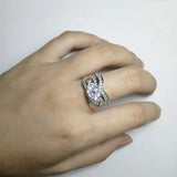 Zircon Austrian Crystal Wedding Rings Set for Women