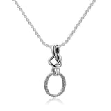 Knotted Heart Necklace Sterling Silver For DIY Jewelry