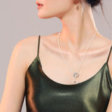 Knotted Heart Pendant Necklace Sterling Silver Jewelry Style Woman Jewelry