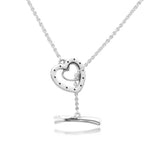 Knotted Heart Pendant Necklace Sterling Silver Jewelry Style Woman Jewelry