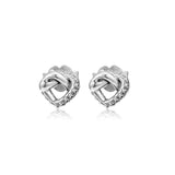 Sterling Silver Knotted Heart Stud Earring