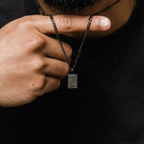Knowledge Necklace for Men Stainless Steel Pendant 18 Plated Muslim Arab Jewelry