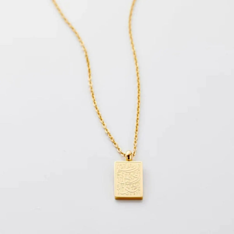 Muslim Arab Jewelry Plated Stainless Steel Pendant Necklace