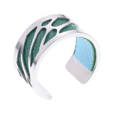 Giraffe Argent Opening Rings Interchangeable Leather Bague Femme