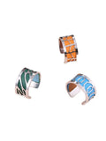 Giraffe Argent Opening Rings Interchangeable Leather Bague Femme