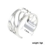 Giraffe Argent Opening Rings Interchangeable Leather Bague Femme