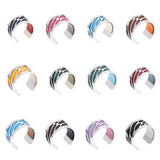 Stainless Steel Women's Ring Adjustable Interchangeable Leather Band
