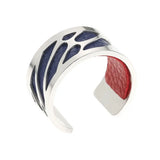 Stainless Steel Women's Ring Adjustable Interchangeable Leather Band