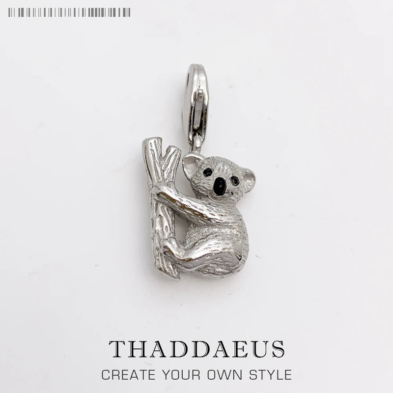 Koala Charm Pendant for Necklace or Bracelet - Spring Gift for Women