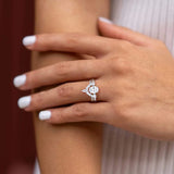 1.5CT Oval CZ Bridal Ring Sets Curved Wedding Band Stackable Rings