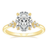 3CT Oval CZ Engagement Copper Ring for Women, Size 4-11