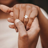 3CT Radiant Cut CZ Engagement Ring Women Wedding Band Size 4-11