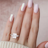 3CT Radiant Cut CZ Engagement Ring Women Wedding Band Size 4-11