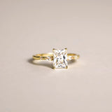 3CT Radiant Cut CZ Engagement Ring Women Wedding Band Size 4-11