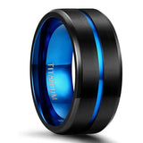 Titanium Ring 6 mm 8 mm 10 mm Center Groove Wedding Ring