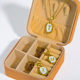Konic 18K Gold-plated Steel Necklace Y2K Vintage Hipop 3D 26-Letter Punk Jewelry