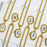 Konic 18K Gold-plated Steel Necklace Y2K Vintage Hipop 3D 26-Letter Punk Jewelry