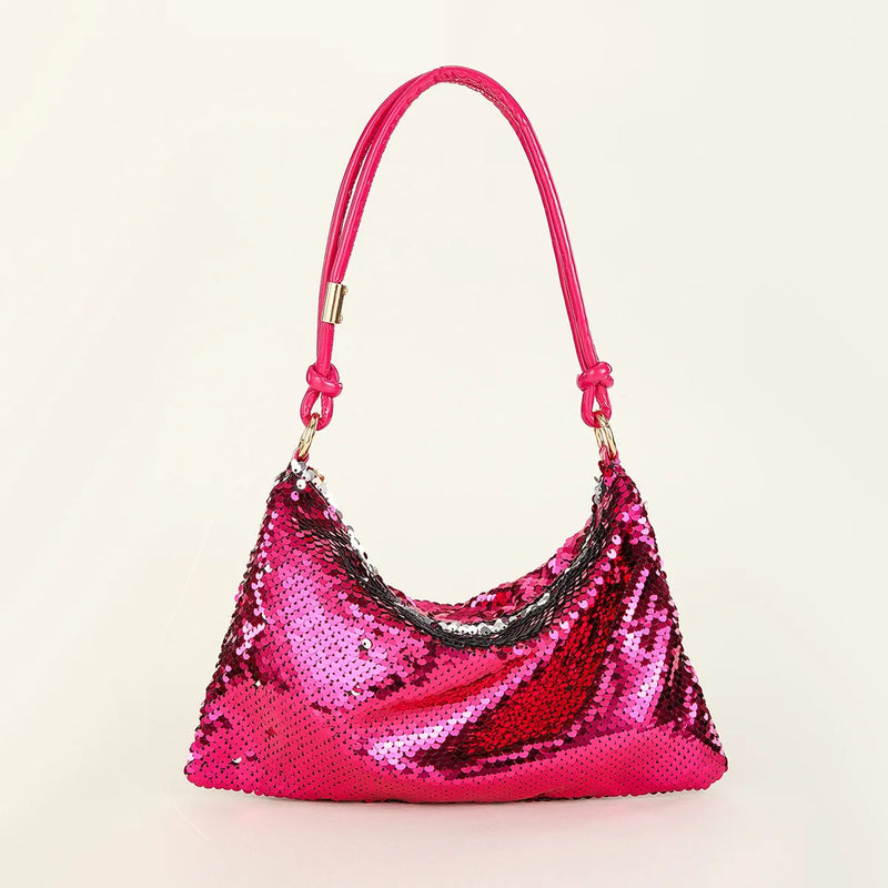 Vintage Sequin Shine Prom Bag - Rhinestones Evening Handbag