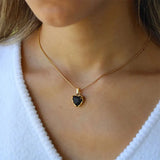 Konic Stainless Steel Heart Women Necklaces Y2K Vintage Heart Stone Jewelry