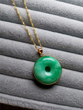 Koraba 925 Silver Green Jade Pendant Necklace