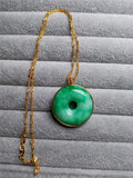 Koraba 925 Silver Green Jade Pendant Necklace