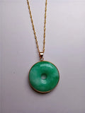 Koraba 925 Silver Green Jade Pendant Necklace