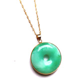 Koraba 925 Silver Green Jade Pendant Necklace