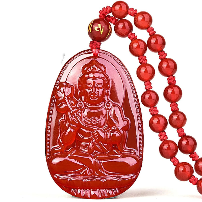 Koraba Buddha Pendant Necklace Agate Talisman