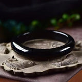 Koraba Natural Agate Chalcedony Women Bangle Real Jade Bracelet