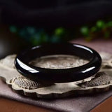 Koraba Natural Agate Chalcedony Women Bangle Real Jade Bracelet