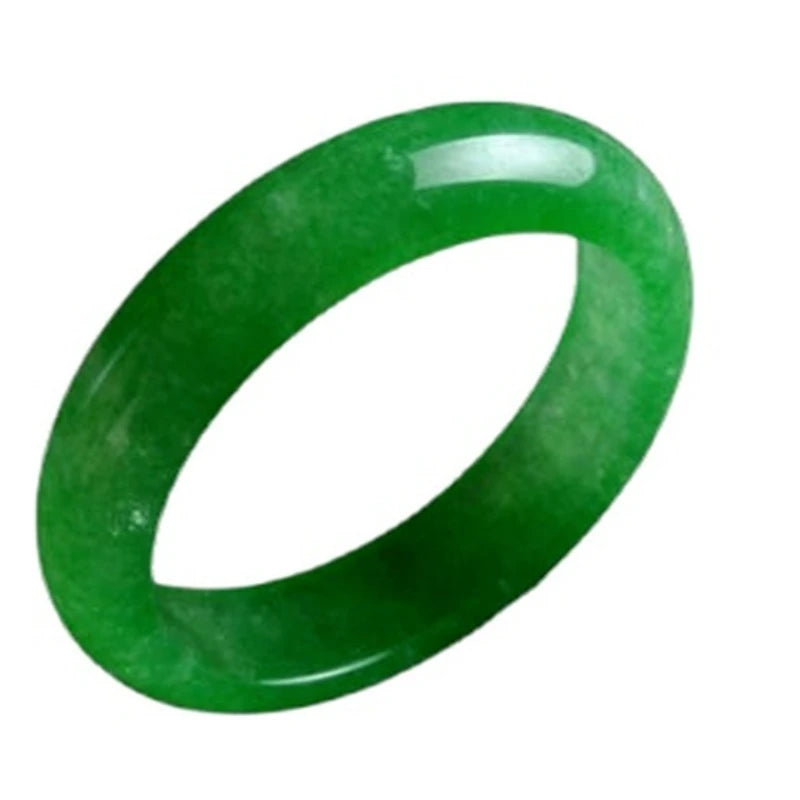 Natural Emerald Green Nephrite Jade Bangle Bracelet 6.5cm