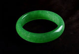 Natural Emerald Green Nephrite Jade Bangle Bracelet 6.5cm