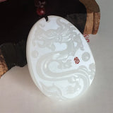 Koraba Jade Dragon Phoenix Pendant Necklace