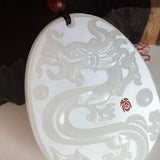 Koraba Jade Dragon Phoenix Pendant Necklace