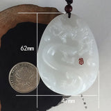 Koraba Jade Dragon Phoenix Pendant Necklace