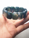 Koraba Natura Water Grass Agate Green Jade Bracelet Bangle