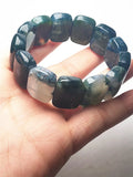 Koraba Natura Water Grass Agate Green Jade Bracelet Bangle