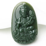 Koraba Green Jade Elephant Samantabhadra Bodhisattva Pendant