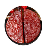 Koraba Natural Red Agate Dragon Phoenix Necklace Pendant