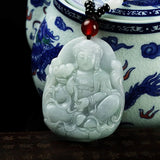 Koraba Jadeite A Jade Guan Yin Goddess of Mercy Pendant Necklace