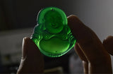 Koraba Green Agate Maitreya Buddha Pendant Necklace