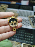 Natural Green Nephrite Monkey Pendant Necklace