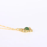 Koraba Green Jade Butterfly Necklace Women's Dainty Charm