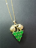 Natural Jade Crystal Necklace Energy Healing Quartz Pendant