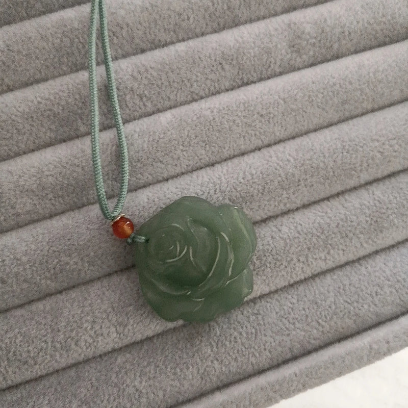Koraba Natural Jade Pendant Necklace Sweater Chain Women