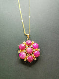Koraba Pink Crystal Necklace & Jade Charm
