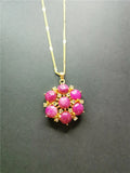 Koraba Pink Crystal Necklace & Jade Charm
