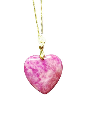 Koraba Pink Heart Necklace Chain Charm Necklace
